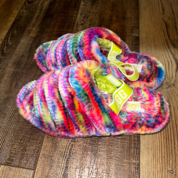 RAINBOW UGG SLIPPERS/SLIDES - Picture 2 of 4
